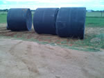 Three 2500 Gallon Polypropylene Tanks for a Custom Rainwater Collection System Installation